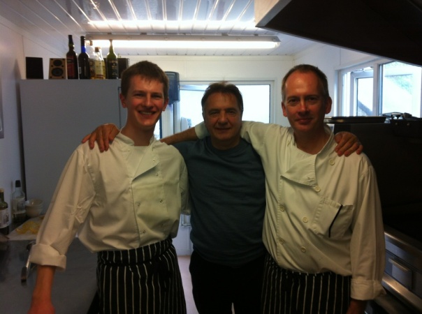 Chef Marc Scaife and Tom with Raymond Blanc